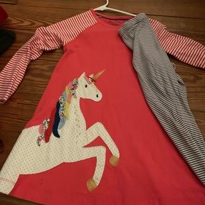 Unicorn Appliqué tunic and legging set